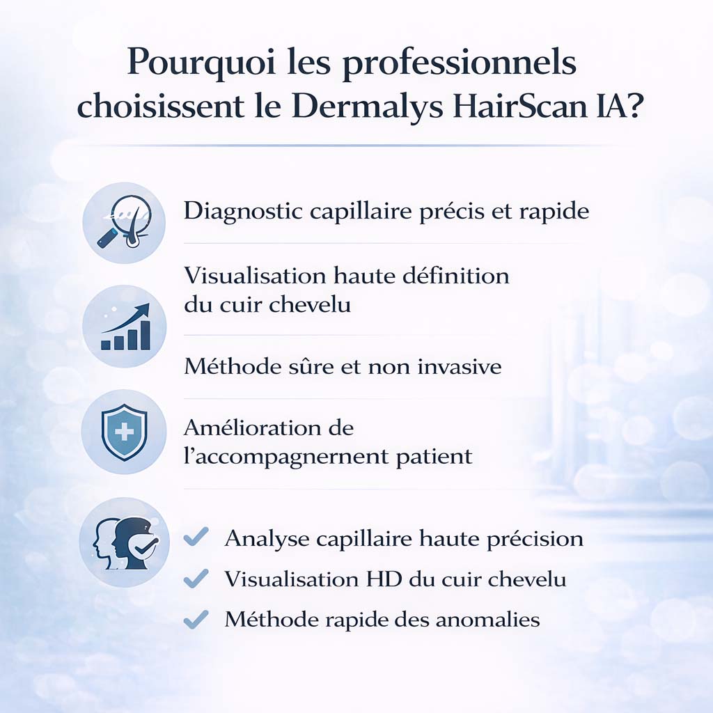 Analyse capillaire professionnelle avec Dermalys HairScan IA